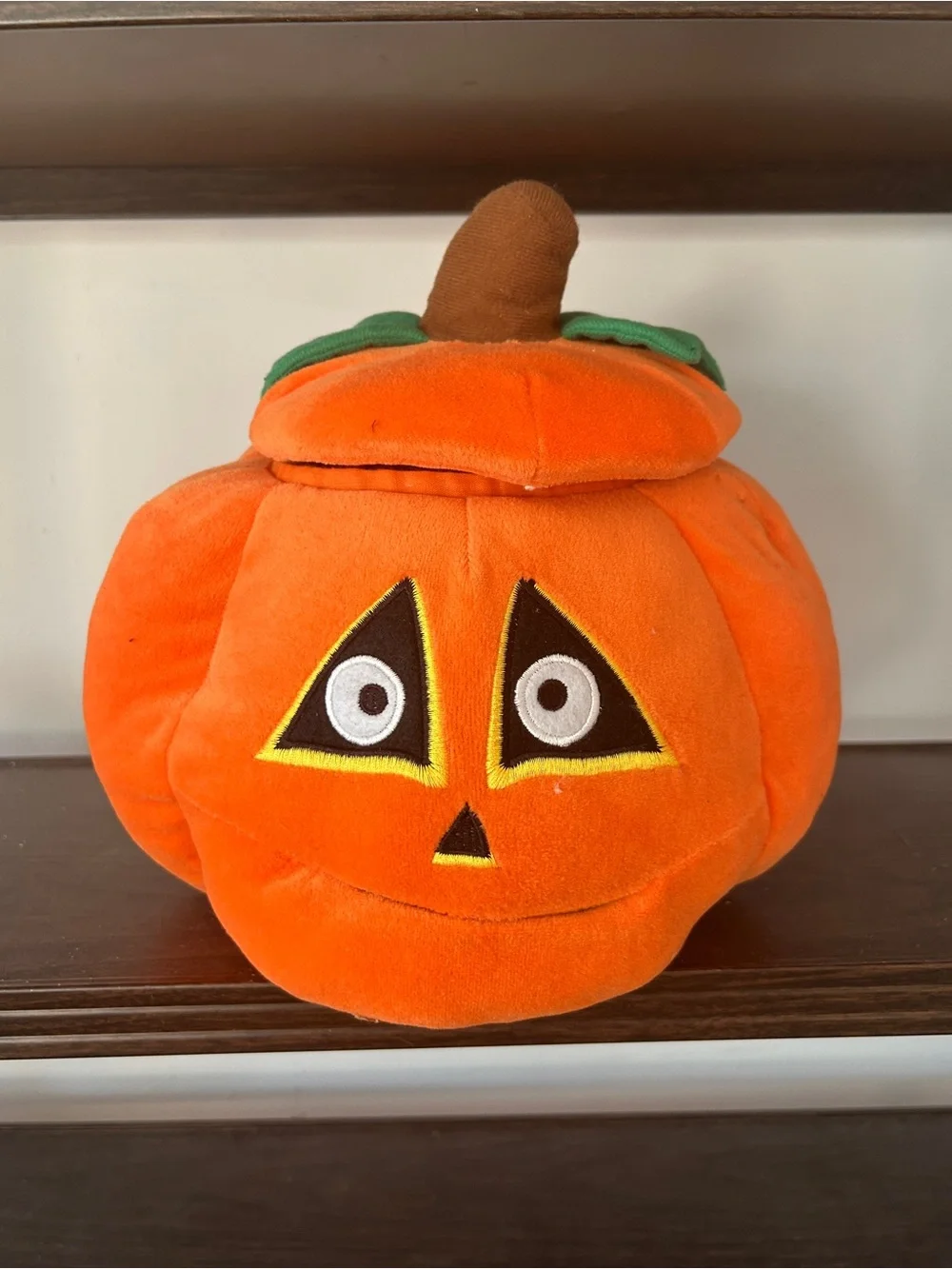 Halloween singing Jack-O -Lantern pumpkin plush lid mouth move